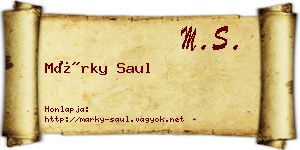 Márky Saul névjegykártya